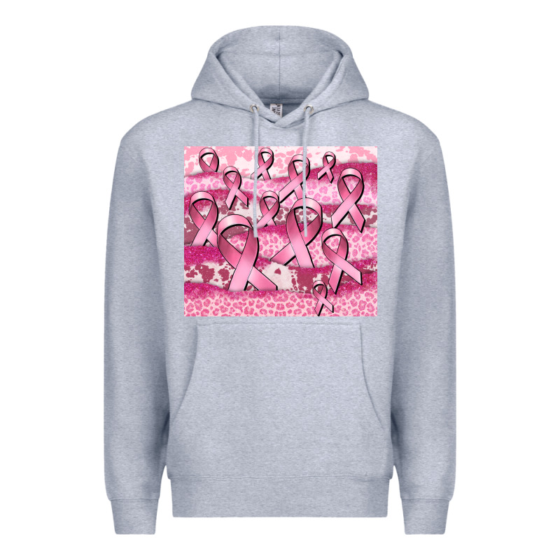 Ribbon  Breast Cancer Premium Hoodie by CowGirlArtShop | Teevron