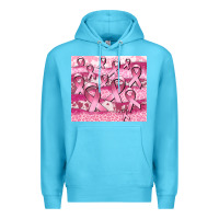 Ocean Blue ribbon  breast cancer Premium Hoodie - CowGirlArtShop