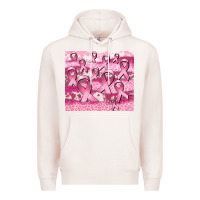 Pale Pink ribbon  breast cancer Premium Hoodie - CowGirlArtShop