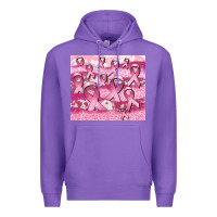 Purple ribbon  breast cancer Premium Hoodie - CowGirlArtShop