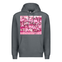 Rock ribbon  breast cancer Premium Hoodie - CowGirlArtShop
