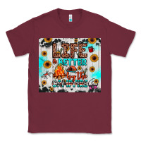 Burgundy life is better by the campfire Classic Tee - JahusDesignShop