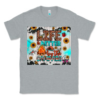 Heather Grey life is better by the campfire Classic Tee - JahusDesignShop