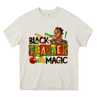 Cream black teacher  magic Heavy Core Tee - AdoDesignShop