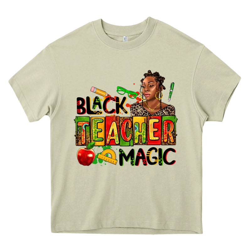 Black Teacher  Magic Heavy Core Tee by AdoDesignShop | Teevron