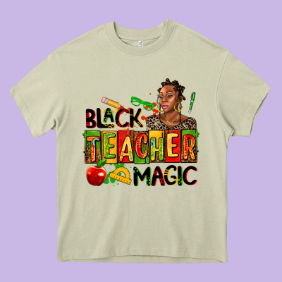 Black Teacher  Magic Heavy Core Tee Designed By Adodesignshop