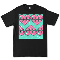 Black Nursing Heart Seamless Pattern Premium Tee - BundleAndBundleShop