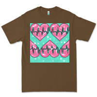 Cacao Nursing Heart Seamless Pattern Premium Tee - BundleAndBundleShop