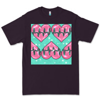 Plum Nursing Heart Seamless Pattern Premium Tee - BundleAndBundleShop