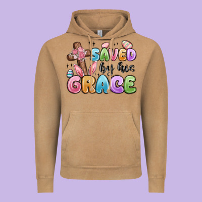 Saved By His Grace Vintage Hoodie Designed By Maliassmallbusiness