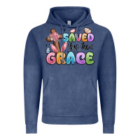 Vintage Denim saved by his grace Vintage Hoodie - MaliasSmallBusiness