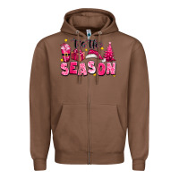 Chestnut Pink 'tis the season Christmas Zipper Hoodie - texasbilliewilder