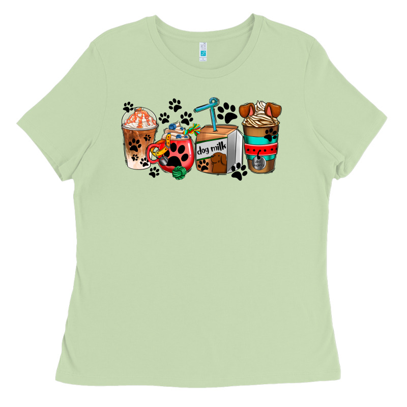 Dogs Coffee Cups Ladies Tee by AdoDesignShop | Teevron