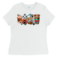White dogs coffee cups Ladies Tee - AdoDesignShop