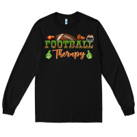 Black football therapy Long Sleeve Tee - BundleAndBundleShop