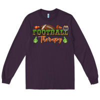 Plum football therapy Long Sleeve Tee - BundleAndBundleShop