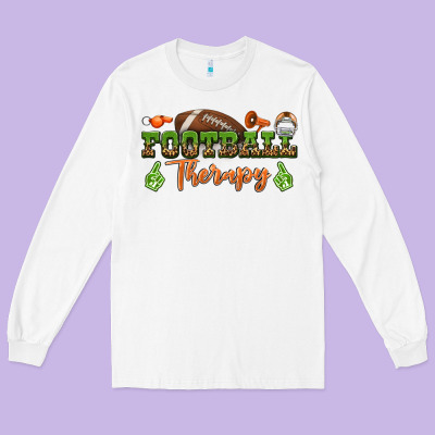Football Therapy Long Sleeve Tee Designed By Bundleandbundleshop