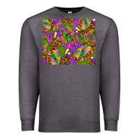 Charcoal Heather Mardi Gras with crabs tumbler Premium Sweatshirt - HowdyJamesFarm