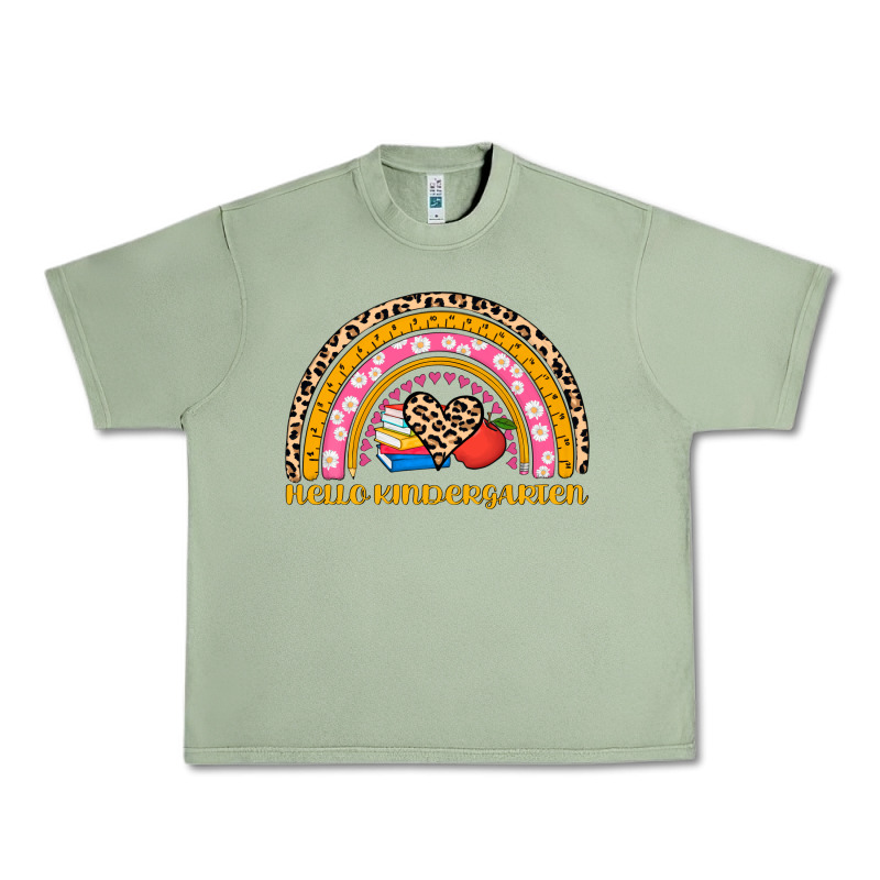 Back To School Rainbow Hello Kindergarten Urban Heavy Tee by AdoDesignShop | Teevron