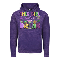 Cloud Purple this girl needs a drink Vintage Hoodie - MaliasSmallBusiness