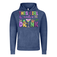 Vintage Denim this girl needs a drink Vintage Hoodie - MaliasSmallBusiness