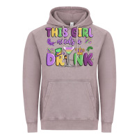 Vintage Zinc this girl needs a drink Vintage Hoodie - MaliasSmallBusiness