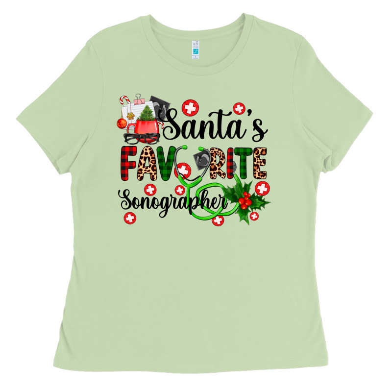 Santa's Favorite Sonographer Ladies Tee by AdoDesignShop | Teevron