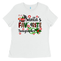 White santa's favorite sonographer Ladies Tee - AdoDesignShop