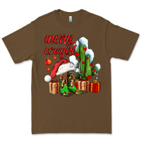 Cacao merry cowgirl  boots and cactus with gifts Premium Tee - AdoDesignShop