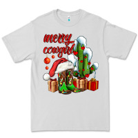 Dove Grey merry cowgirl  boots and cactus with gifts Premium Tee - AdoDesignShop