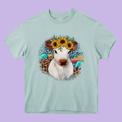 Western Calf Heavy Core Tee Designed By Jahusdesignshop