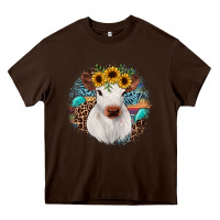 Chocolate Brown western calf Heavy Core Tee - JahusDesignShop