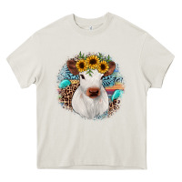 Cream western calf Heavy Core Tee - JahusDesignShop