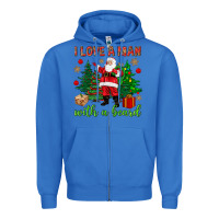 True Royal I love a man with a beard Christmas Zipper Hoodie - NancyCooperArtShop
