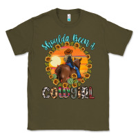 Army Green shoulda been a cowgirl Classic Tee - MaliasSmallBusiness
