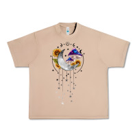 Burro moon and mushrooms with sunflower Urban Heavy Tee - MaliasSmallBusiness