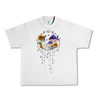 Lunar Rock moon and mushrooms with sunflower Urban Heavy Tee - MaliasSmallBusiness