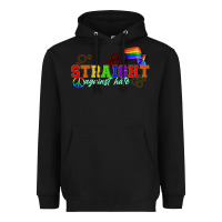 Black Straight agains hate Heavyweight Hoodie - CowGirlArtShop