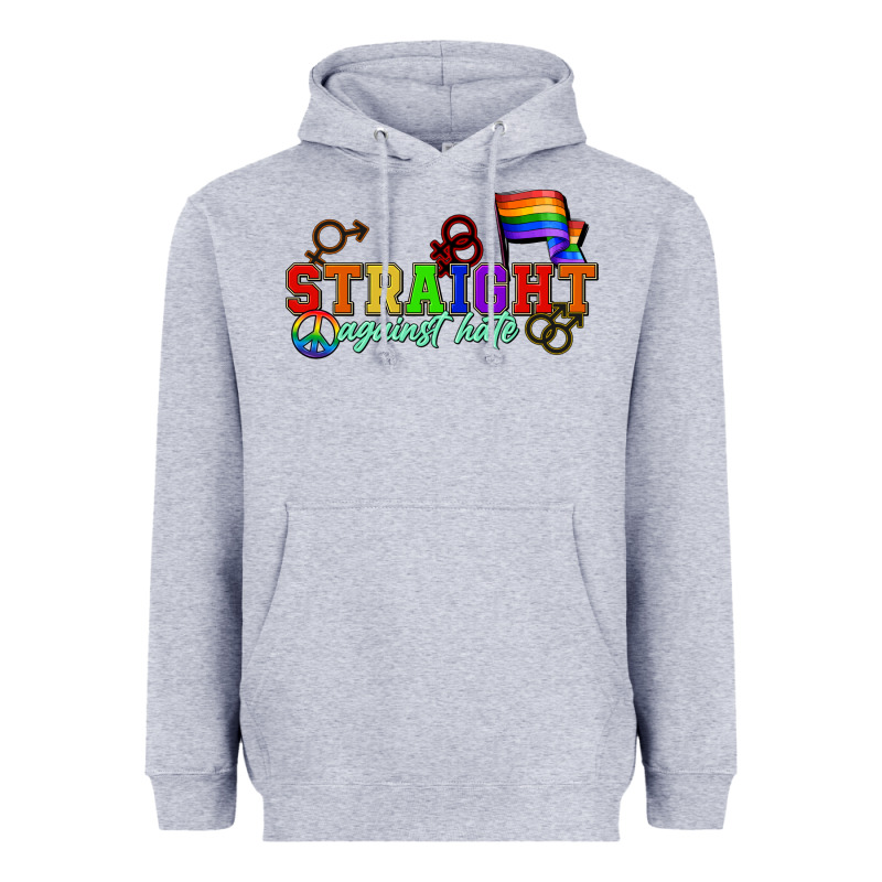 Straight Agains Hate Heavyweight Hoodie by CowGirlArtShop | Teevron