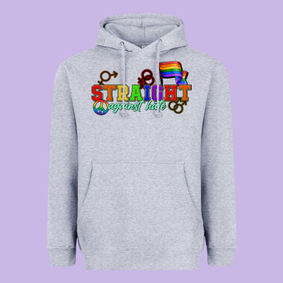 Straight Agains Hate Heavyweight Hoodie Designed By Cowgirlartshop