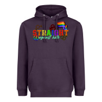 Plum Straight agains hate Heavyweight Hoodie - CowGirlArtShop