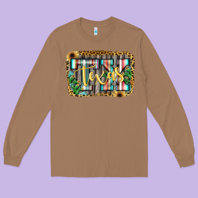 Tx Texas Long Sleeve Tee Designed By Jahusdesignshop