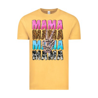 Vintage Mustard mama skeleton peace leopard pattern Vintage Tee - NancyCooperArtShop