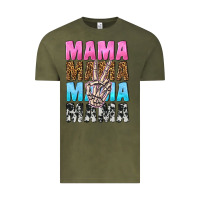 Vintage Olive mama skeleton peace leopard pattern Vintage Tee - NancyCooperArtShop