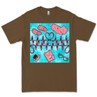 Cacao nurse heart beat seamless pattern Premium Tee - BundleAndBundleShop