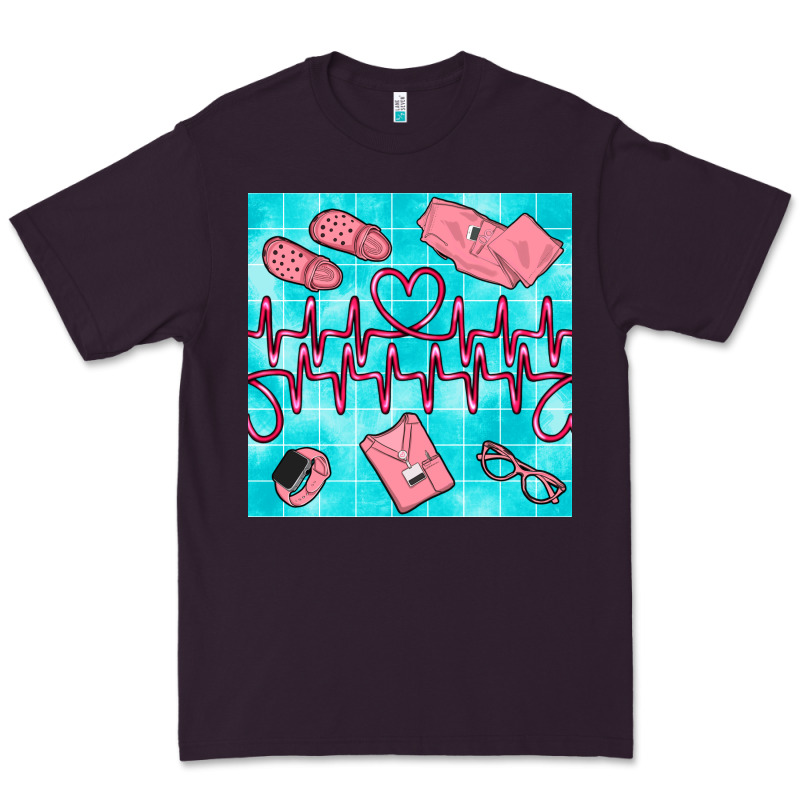 Nurse Heart Beat Seamless Pattern Premium Tee by BundleAndBundleShop | Teevron