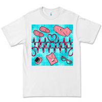 White nurse heart beat seamless pattern Premium Tee - BundleAndBundleShop