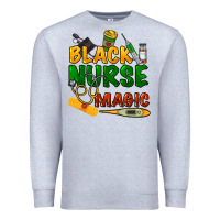 Heather Grey Black Nurse magic Premium Sweatshirt - HowdyJamesFarm