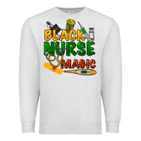 Oatmeal Heather Black Nurse magic Premium Sweatshirt - HowdyJamesFarm