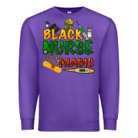 Purple Black Nurse magic Premium Sweatshirt - HowdyJamesFarm